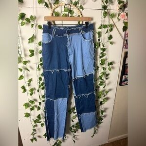 No Brand ( Amazon )Patchwork Blue Jeans